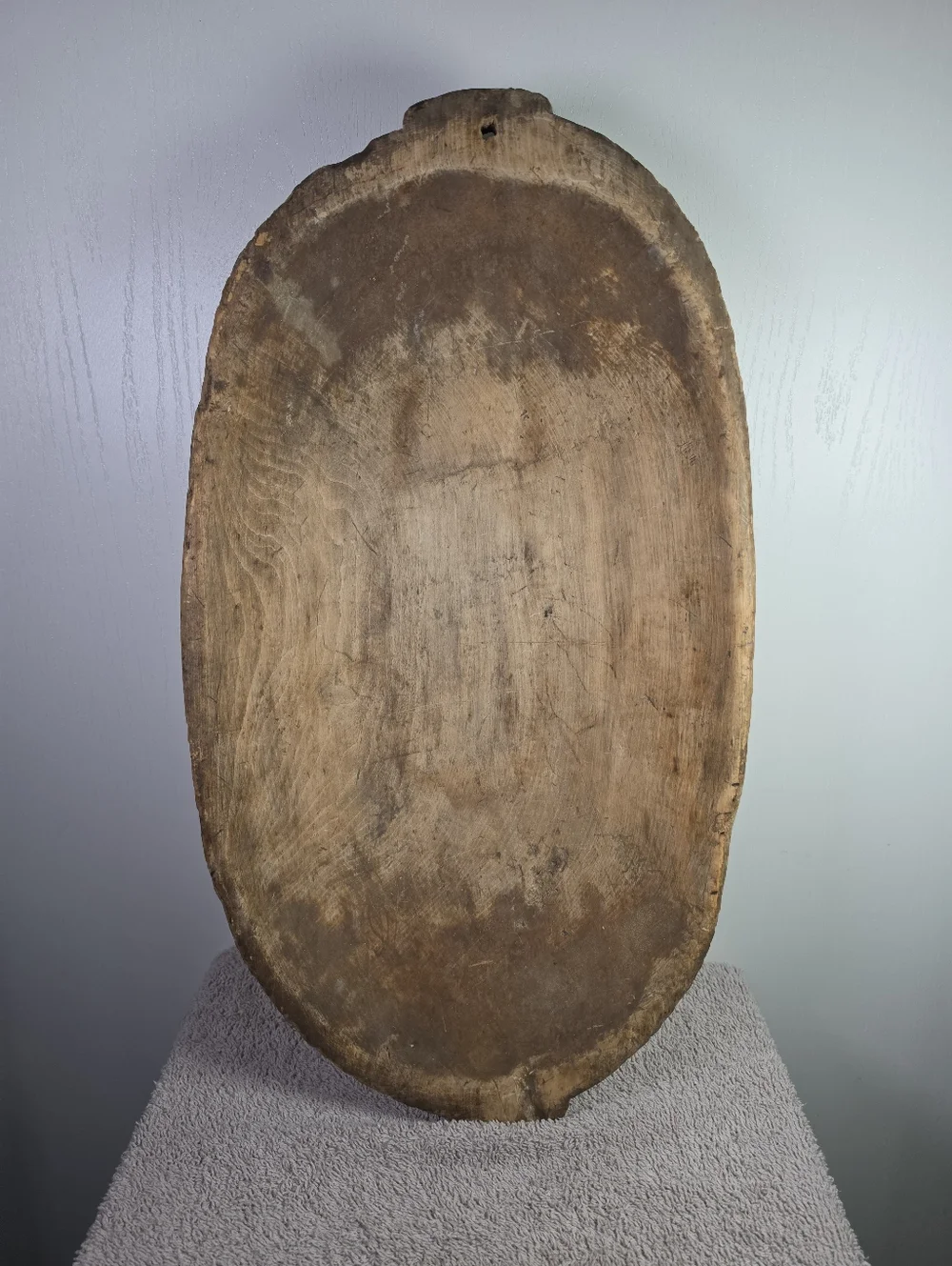 Antique Primitive Hand Carved Hewn Wooden Dough Bowl